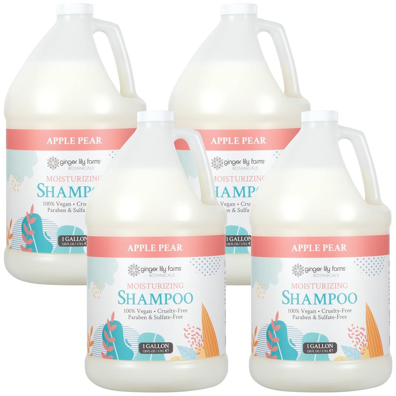 image:imageGinger Lily Farms Botanicals Moisturizing Shampoo for All Hair Types Coco Mango 100 Vegan amp CrueltyFree Coconut Mango Scent 1 Gallon 128 fl oz RefillApple Pear