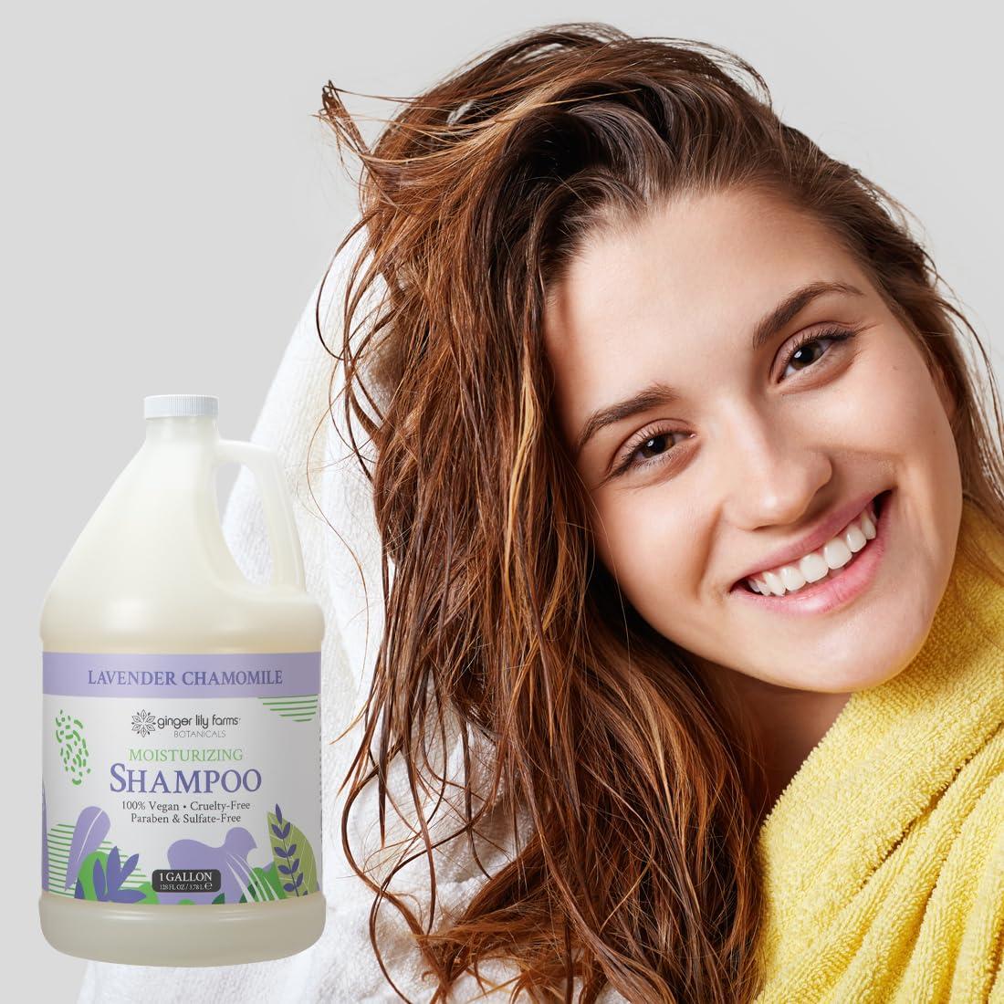 image:imageGinger Lily Farms Botanicals Moisturizing Shampoo for All Hair Types Coco Mango 100 Vegan amp CrueltyFree Coconut Mango Scent 1 Gallon 128 fl oz RefillLavender Chamomile