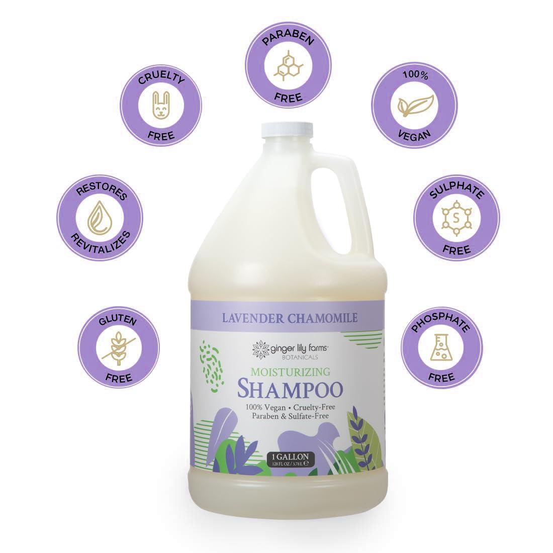 image:imageGinger Lily Farms Botanicals Moisturizing Shampoo for All Hair Types Coco Mango 100 Vegan amp CrueltyFree Coconut Mango Scent 1 Gallon 128 fl oz RefillLavender Chamomile
