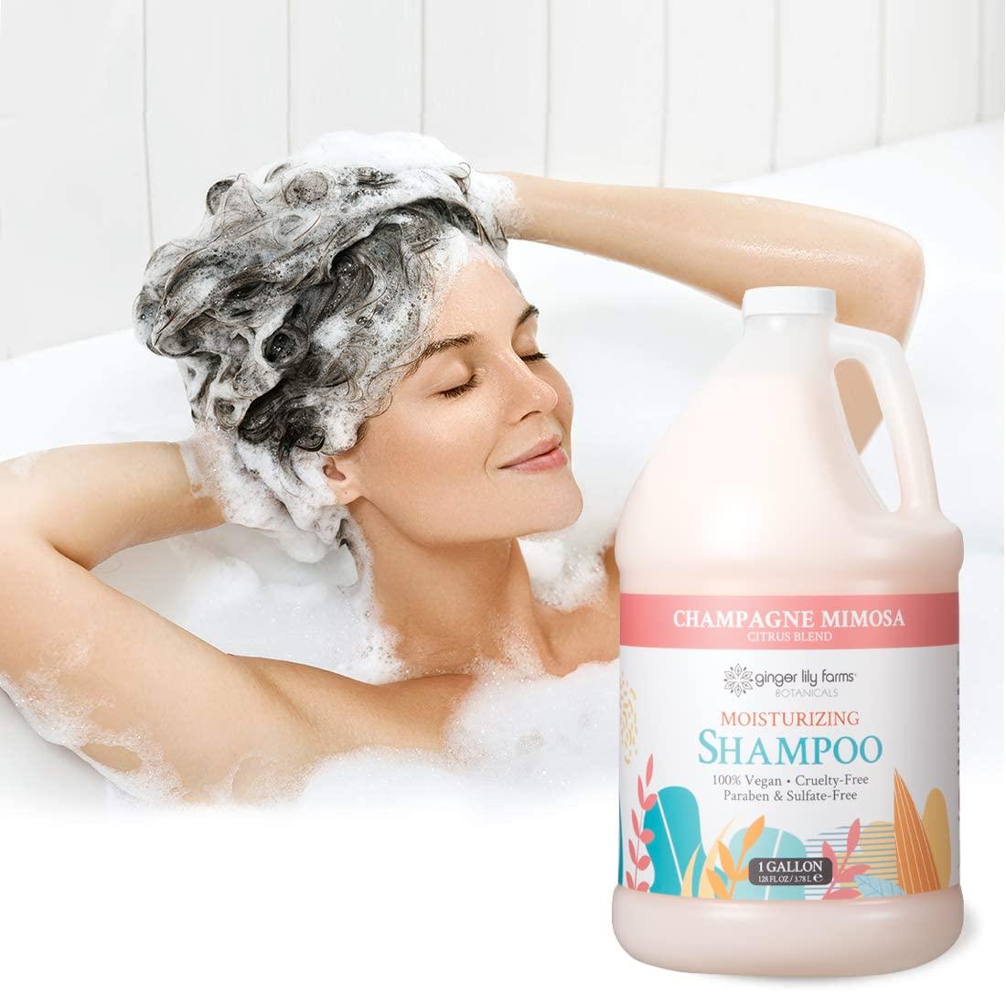 image:imageGinger Lily Farms Botanicals Moisturizing Shampoo for All Hair Types Coco Mango 100 Vegan amp CrueltyFree Coconut Mango Scent 1 Gallon 128 fl oz RefillChampagne Mimosa