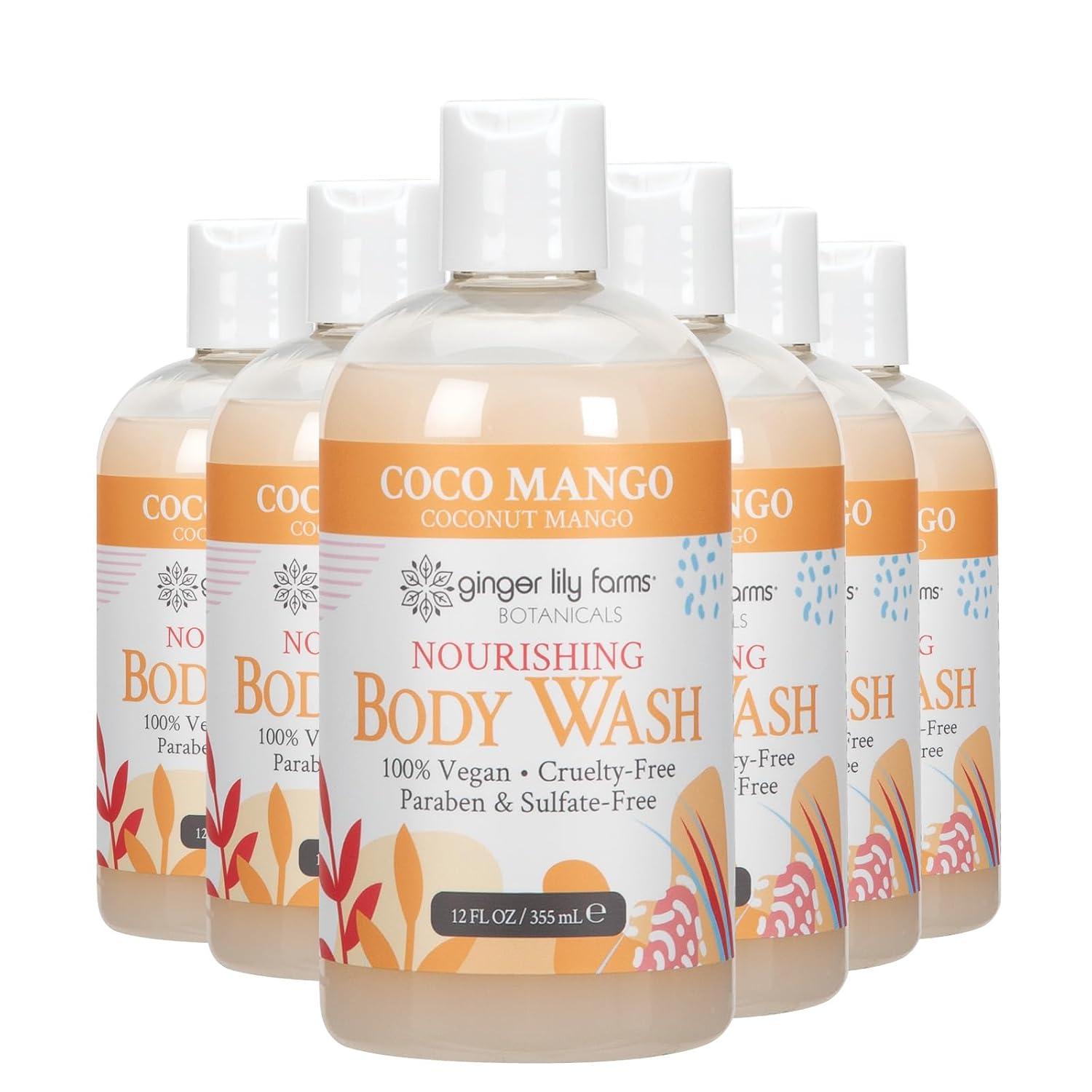 image:imageGinger Lily Farms Botanicals Nourishing Body Wash 100 Vegan amp CrueltyFree Bath amp Shower Gel for Men and Women Lavender Chamomile Scent 1 Gallon Refill 128 fl ozCoco Mango