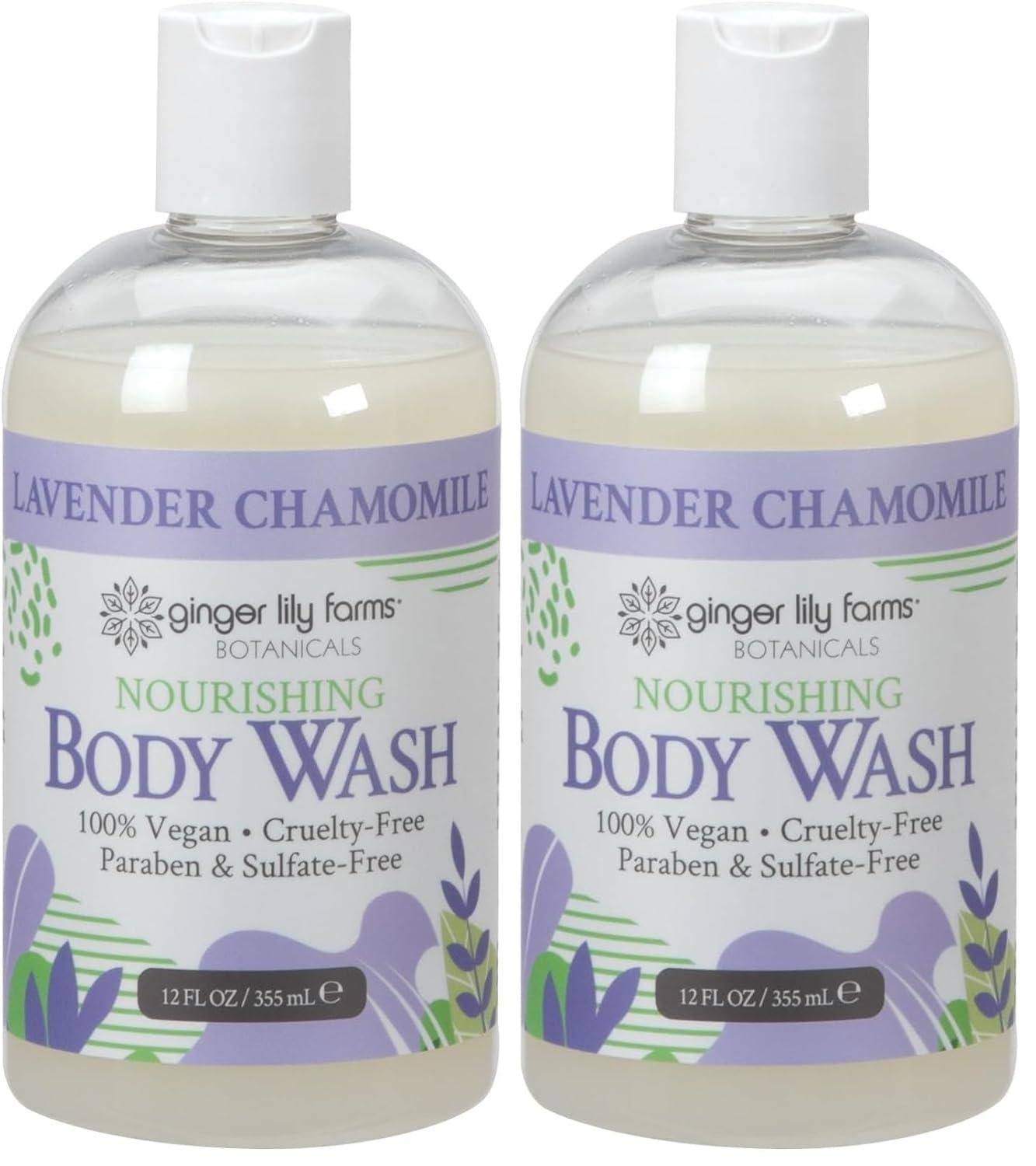 image:imageGinger Lily Farms Botanicals Nourishing Body Wash 100 Vegan amp CrueltyFree Bath amp Shower Gel for Men and Women Lavender Chamomile Scent 1 Gallon Refill 128 fl ozLavender Chamomile