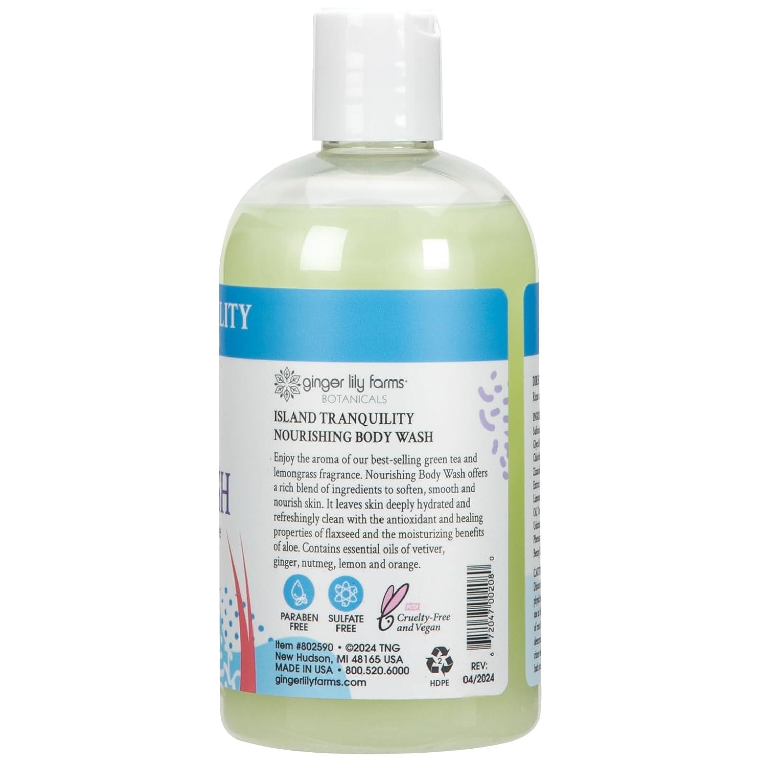 image:imageGinger Lily Farms Botanicals Nourishing Body Wash 100 Vegan amp CrueltyFree Bath amp Shower Gel for Men and Women Lavender Chamomile Scent 1 Gallon Refill 128 fl ozIsland Tranquility