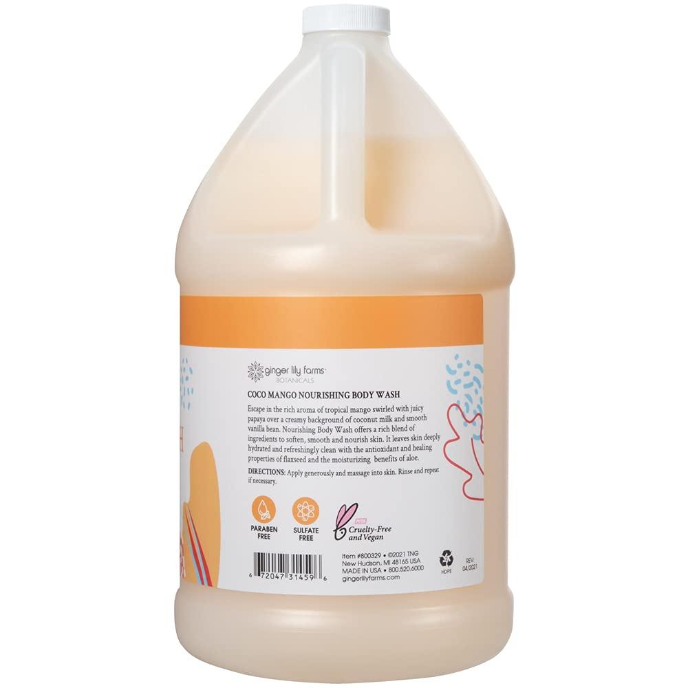 image:imageGinger Lily Farms Botanicals Nourishing Body Wash 100 Vegan amp CrueltyFree Bath amp Shower Gel for Men and Women Lavender Chamomile Scent 1 Gallon Refill 128 fl ozCoco Mango