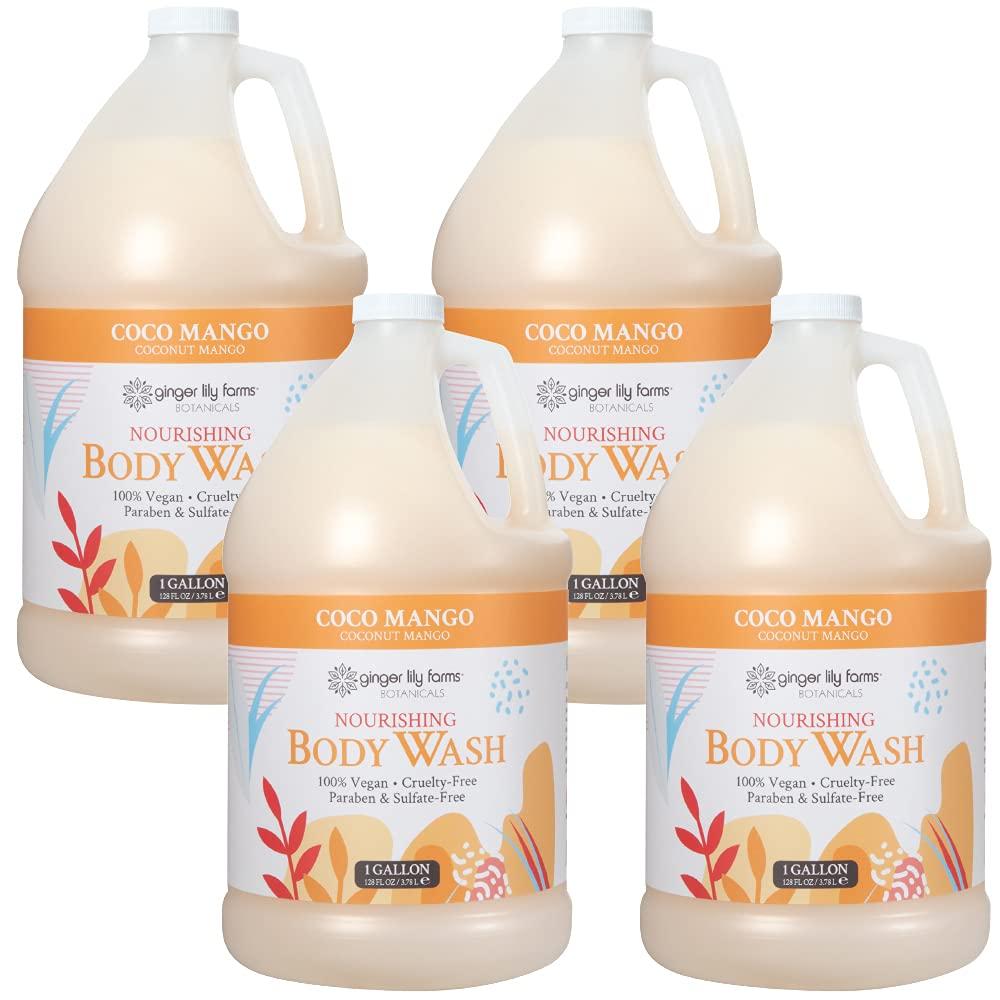 image:imageGinger Lily Farms Botanicals Nourishing Body Wash 100 Vegan amp CrueltyFree Bath amp Shower Gel for Men and Women Lavender Chamomile Scent 1 Gallon Refill 128 fl ozCoco Mango