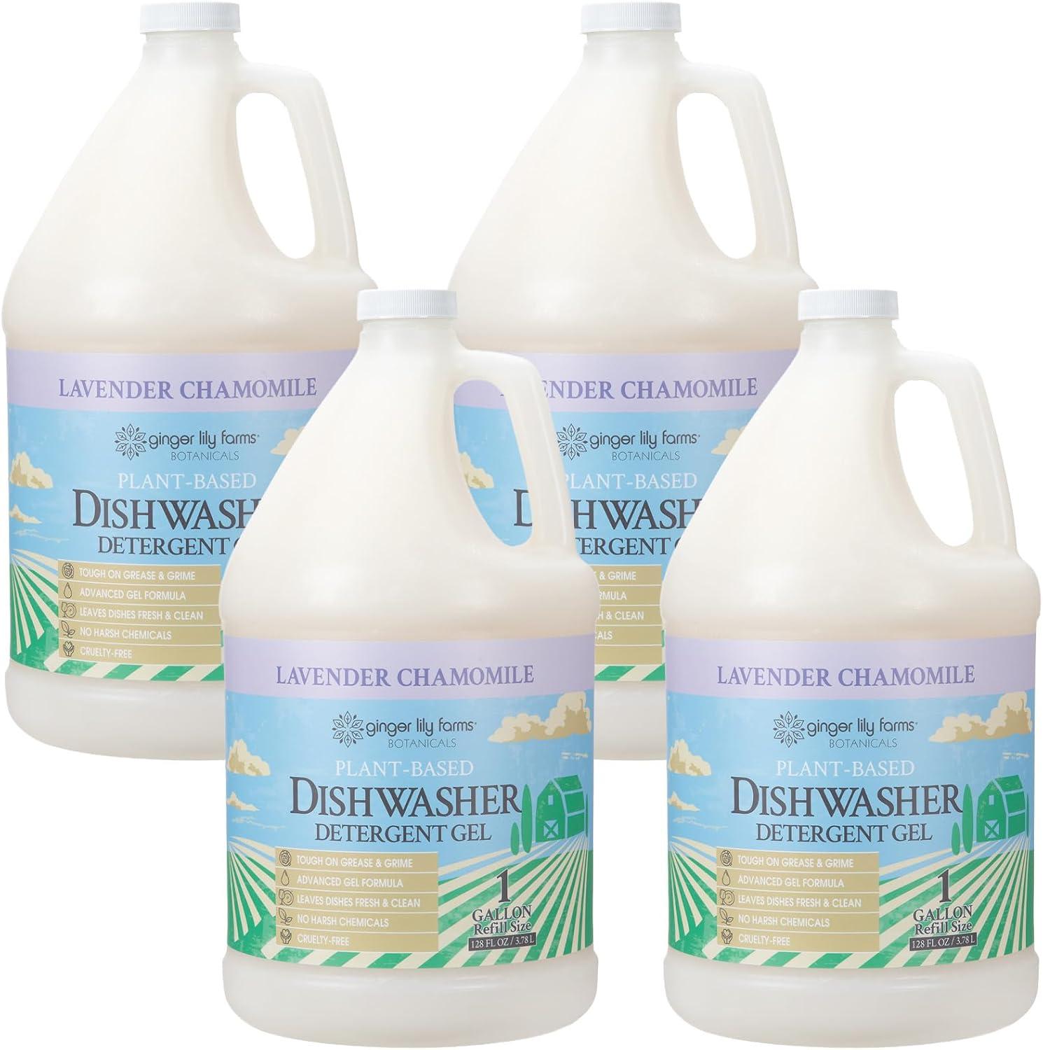 image:imageGinger Lily Farms Botanicals PlantBased Dishwasher Detergent Gel 100 Vegan amp CrueltyFree FragranceFree 1 Gallon 128 Fl Oz RefillLavender Chamomile