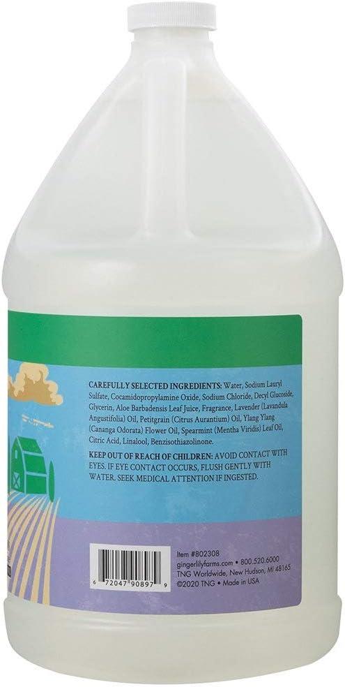 image:imageGinger Lily Farms Botanicals PlantBased Liquid Dish Soap Concentrated Formula with Max Grease Cleaning Power CrueltyFree Basil Scent 1 Gallon Refill 128 Fl Oz Pack of 4Basil
