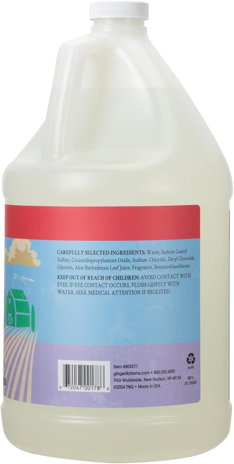 image:imageGinger Lily Farms Botanicals PlantBased Liquid Dish Soap Concentrated Formula with Max Grease Cleaning Power CrueltyFree Basil Scent 1 Gallon Refill 128 Fl Oz Pack of 4Apple Pear