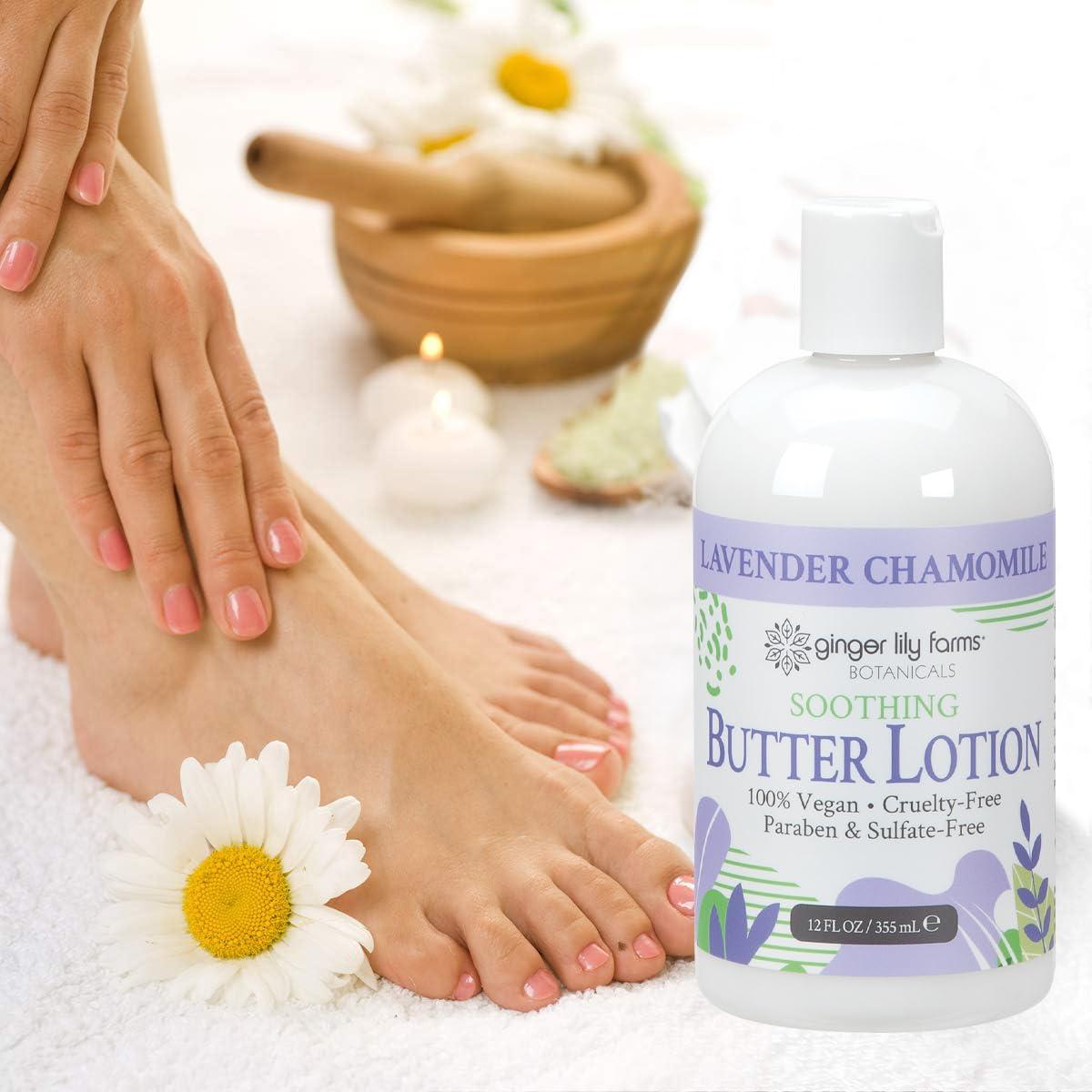 image:imageGinger Lily Farms Botanicals Soothing Butter Lotion for Dry Sensitive Skin 100 Vegan amp CrueltyFree Fragrance Free 1 Gallon 128 fl oz Refill pack of 1Lavender Chamomile
