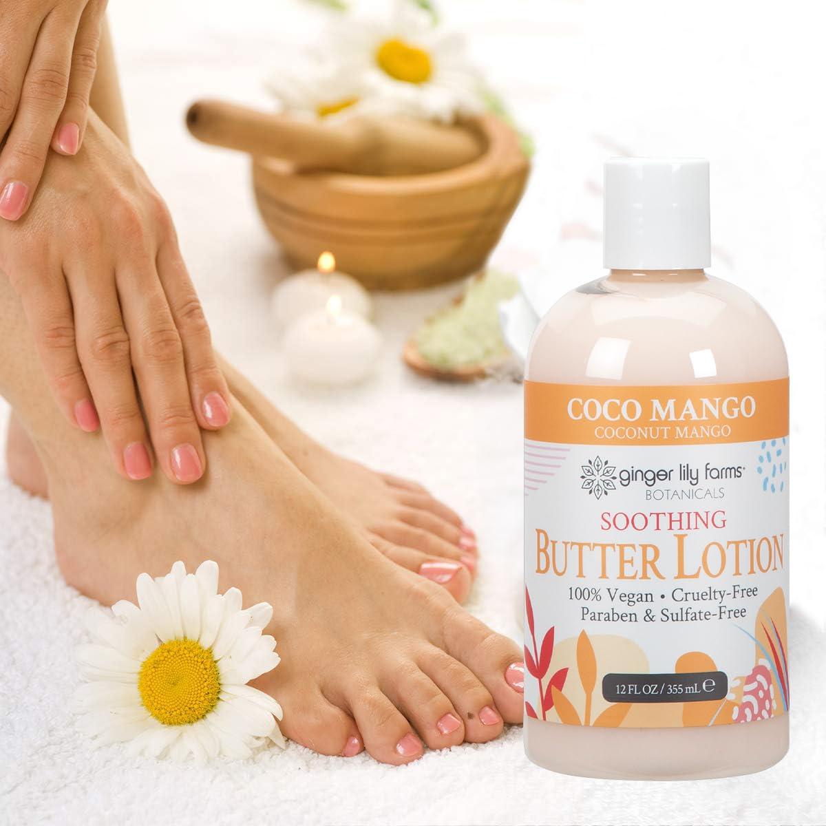 image:imageGinger Lily Farms Botanicals Soothing Butter Lotion for Dry Sensitive Skin 100 Vegan amp CrueltyFree Fragrance Free 1 Gallon 128 fl oz Refill pack of 1Coco Mango