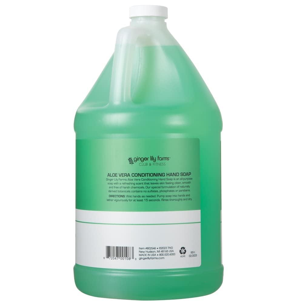 image:imageGinger Lily Farms Club amp Fitness Conditioning Liquid Hand Soap Refill 100 Vegan amp CrueltyFree Rain Water Scent 1 Gallon 128 fl ozAloe Vera