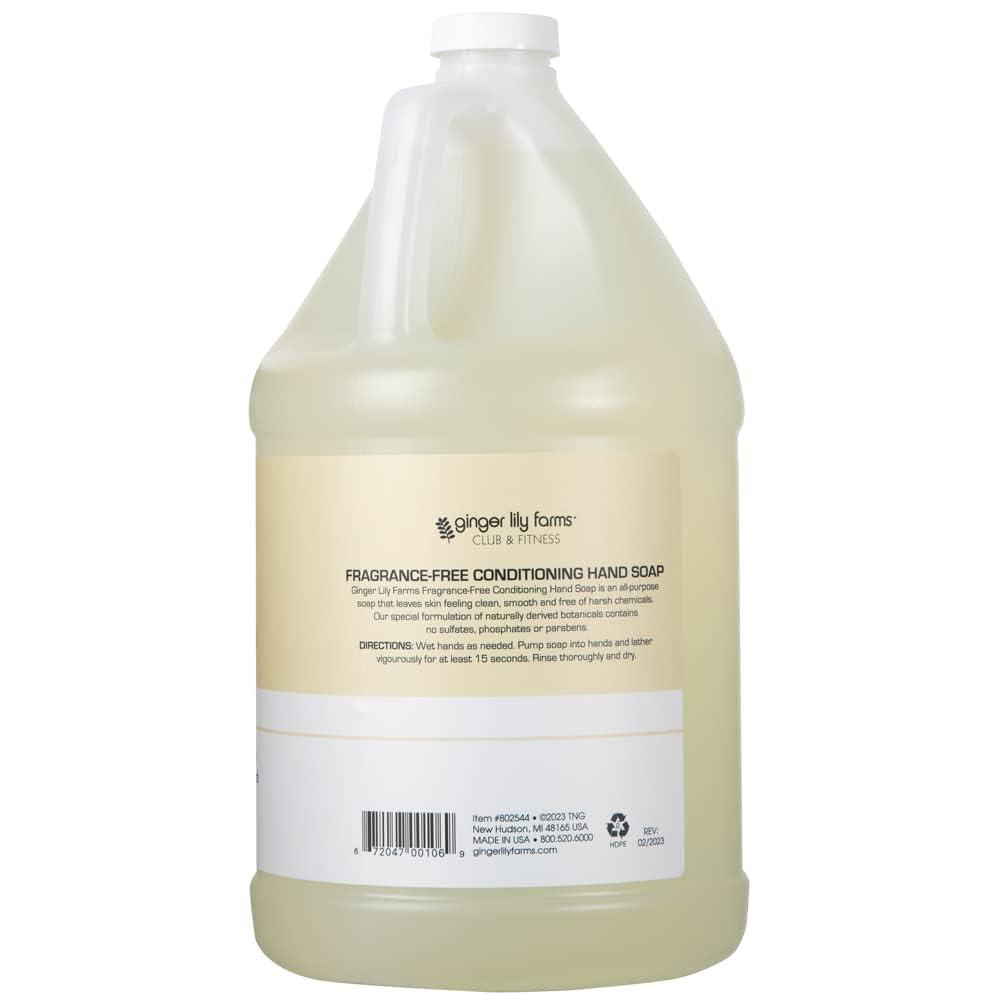 image:imageGinger Lily Farms Club amp Fitness Conditioning Liquid Hand Soap Refill 100 Vegan amp CrueltyFree Rain Water Scent 1 Gallon 128 fl ozFragrance Free