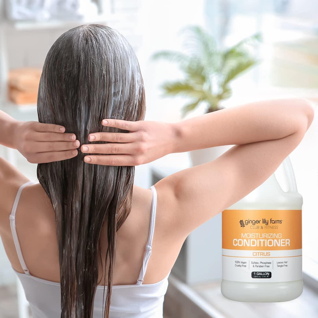 image:imageGinger Lily Farms Club amp Fitness Moisturizing Conditioner for Dry Hair 100 Vegan amp CrueltyFree Aloe Vera Scent 1 Gallon 128 fl oz Refill whiteCitrus
