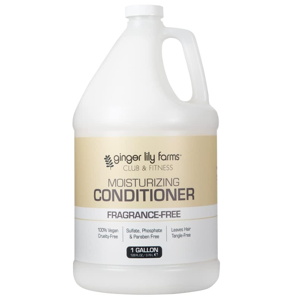 image:imageGinger Lily Farms Club amp Fitness Moisturizing Conditioner for Dry Hair 100 Vegan amp CrueltyFree Aloe Vera Scent 1 Gallon 128 fl oz Refill whiteFragrance Free