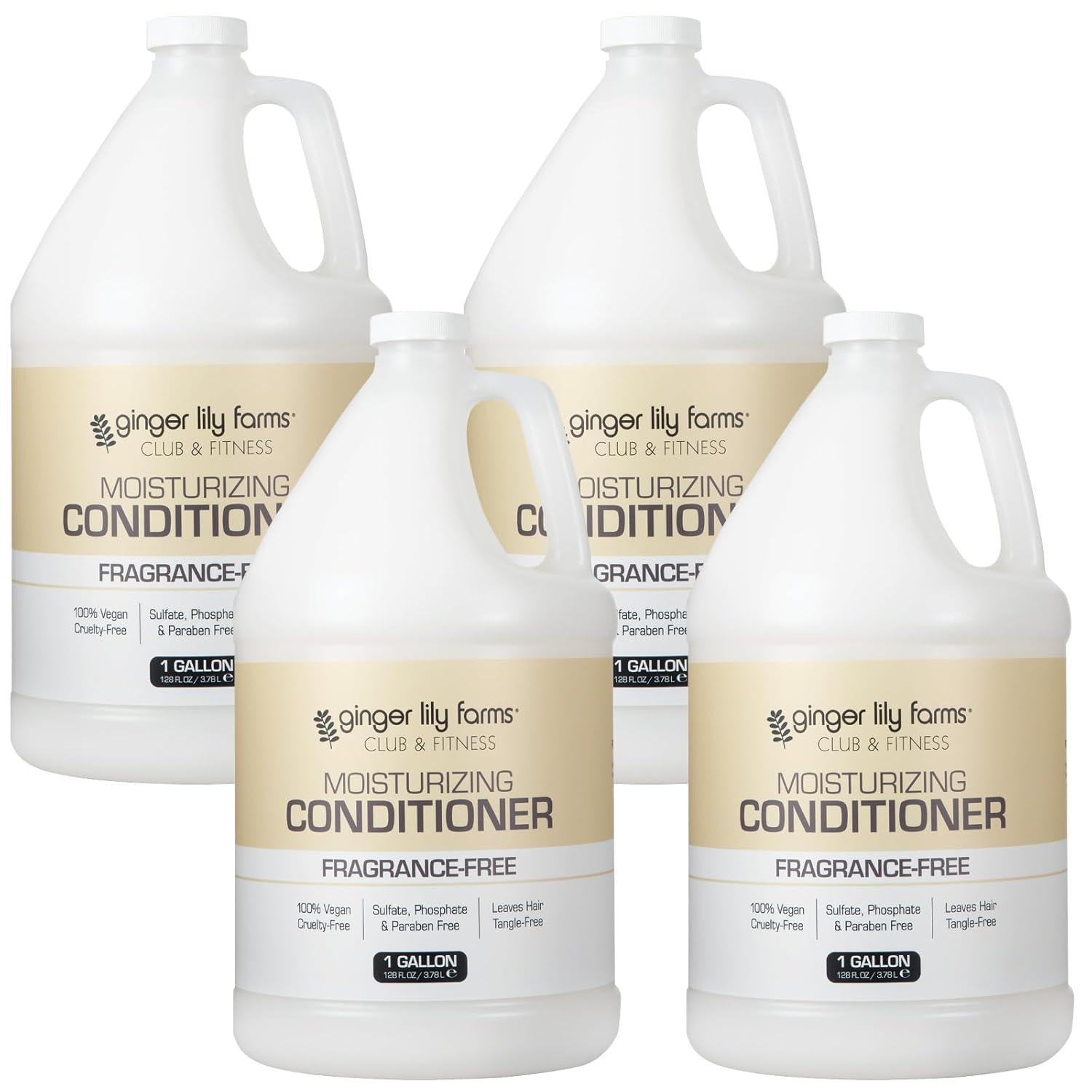 image:imageGinger Lily Farms Club amp Fitness Moisturizing Conditioner for Dry Hair 100 Vegan amp CrueltyFree Aloe Vera Scent 1 Gallon 128 fl oz Refill whiteFragrance Free