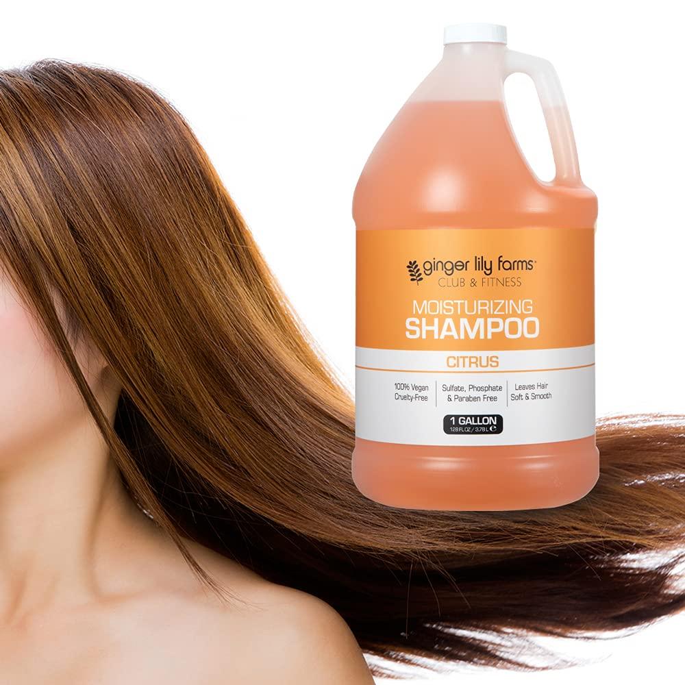 image:imageGinger Lily Farms Club amp Fitness Moisturizing Shampoo for All Hair Types 100 Vegan amp CrueltyFree Aloe Vera Scent 1 Gallon Refill Pack of 4Citrus