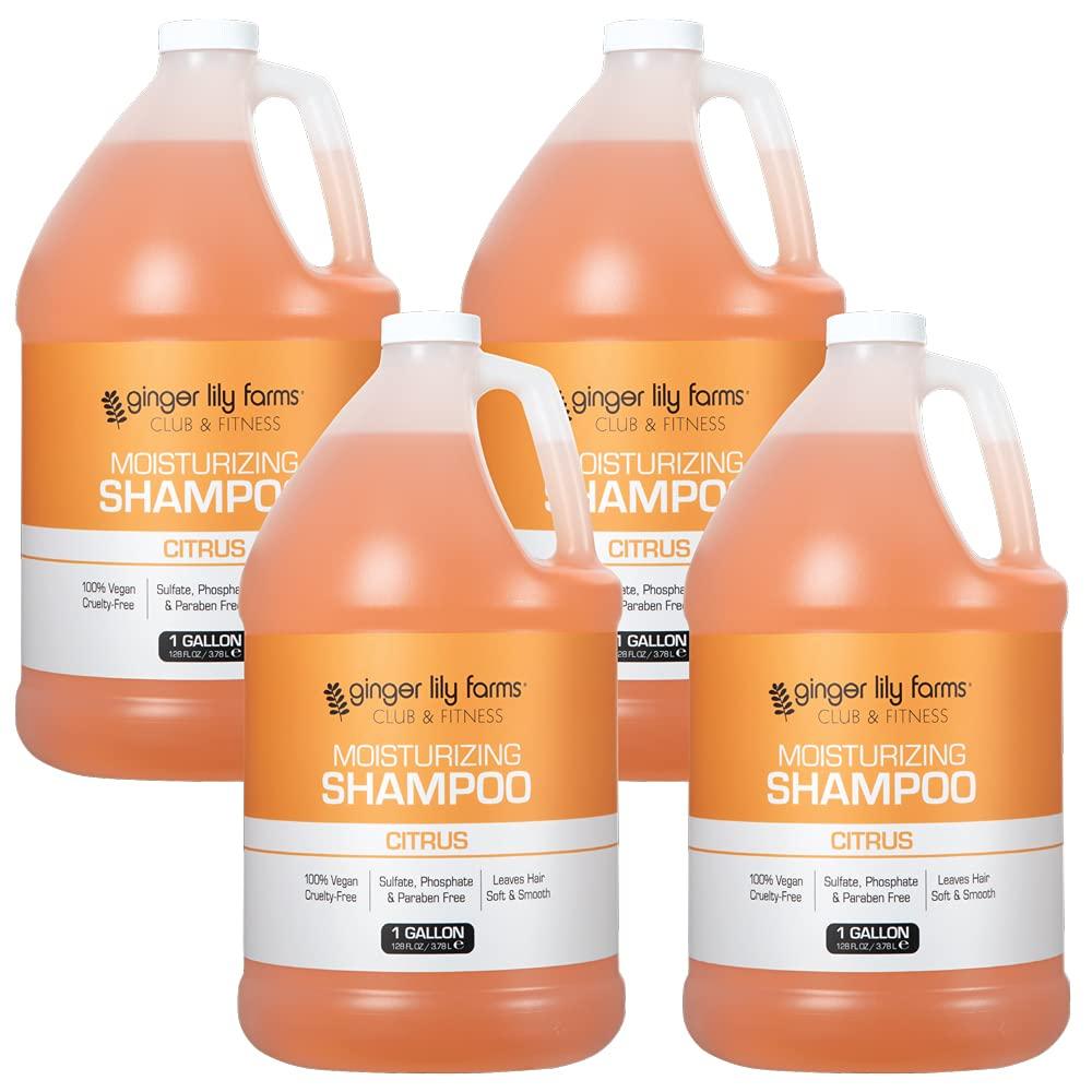 image:imageGinger Lily Farms Club amp Fitness Moisturizing Shampoo for All Hair Types 100 Vegan amp CrueltyFree Aloe Vera Scent 1 Gallon Refill Pack of 4Citrus