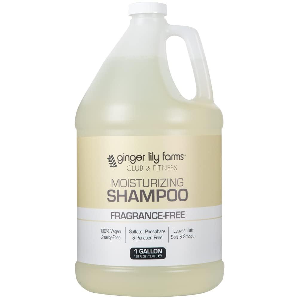 image:imageGinger Lily Farms Club amp Fitness Moisturizing Shampoo for All Hair Types 100 Vegan amp CrueltyFree Aloe Vera Scent 1 Gallon Refill Pack of 4Fragrance Free