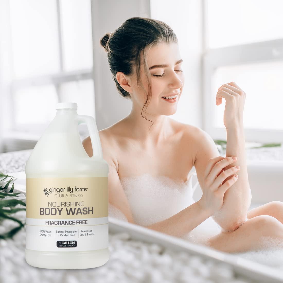 image:imageGinger Lily Farms Club amp Fitness Nourishing Body Wash 100 Vegan amp CrueltyFree Bath amp Shower Gel for Men and Women Citrus Scent 1 Gallon 128 fl oz RefillFragrance Free