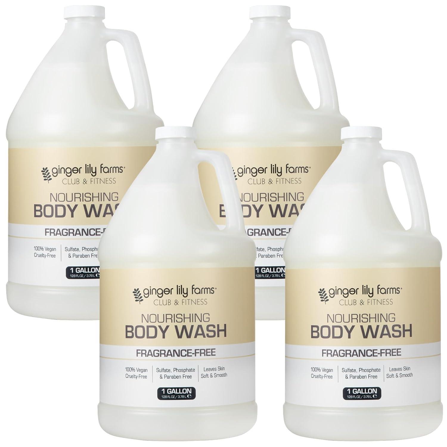 image:imageGinger Lily Farms Club amp Fitness Nourishing Body Wash 100 Vegan amp CrueltyFree Bath amp Shower Gel for Men and Women Citrus Scent 1 Gallon 128 fl oz RefillFragrance Free