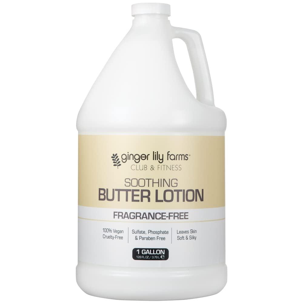 image:imageGinger Lily Farms Club amp Fitness Soothing Butter Lotion for Dry Skin 100 Vegan amp CrueltyFree Ocean Breeze Scent 1 Gallon 128 fl oz RefillFragrance Free