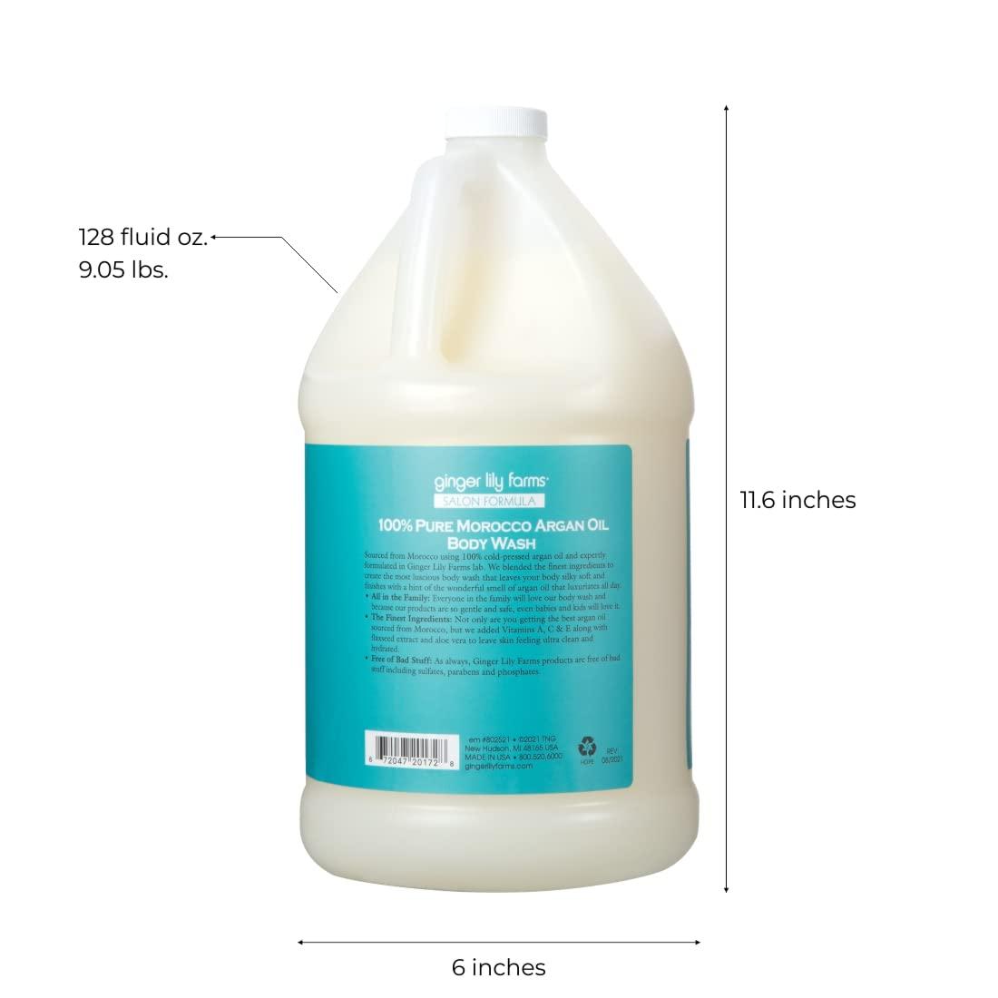 image:imageGinger Lily Farms Salon Formula 100 Pure Morocco Argan Oil Body Wash for All Skin Types 100 Vegan amp CrueltyFree 1 Gallon 128 fl oz Refill128 Fl Oz Pack of 1