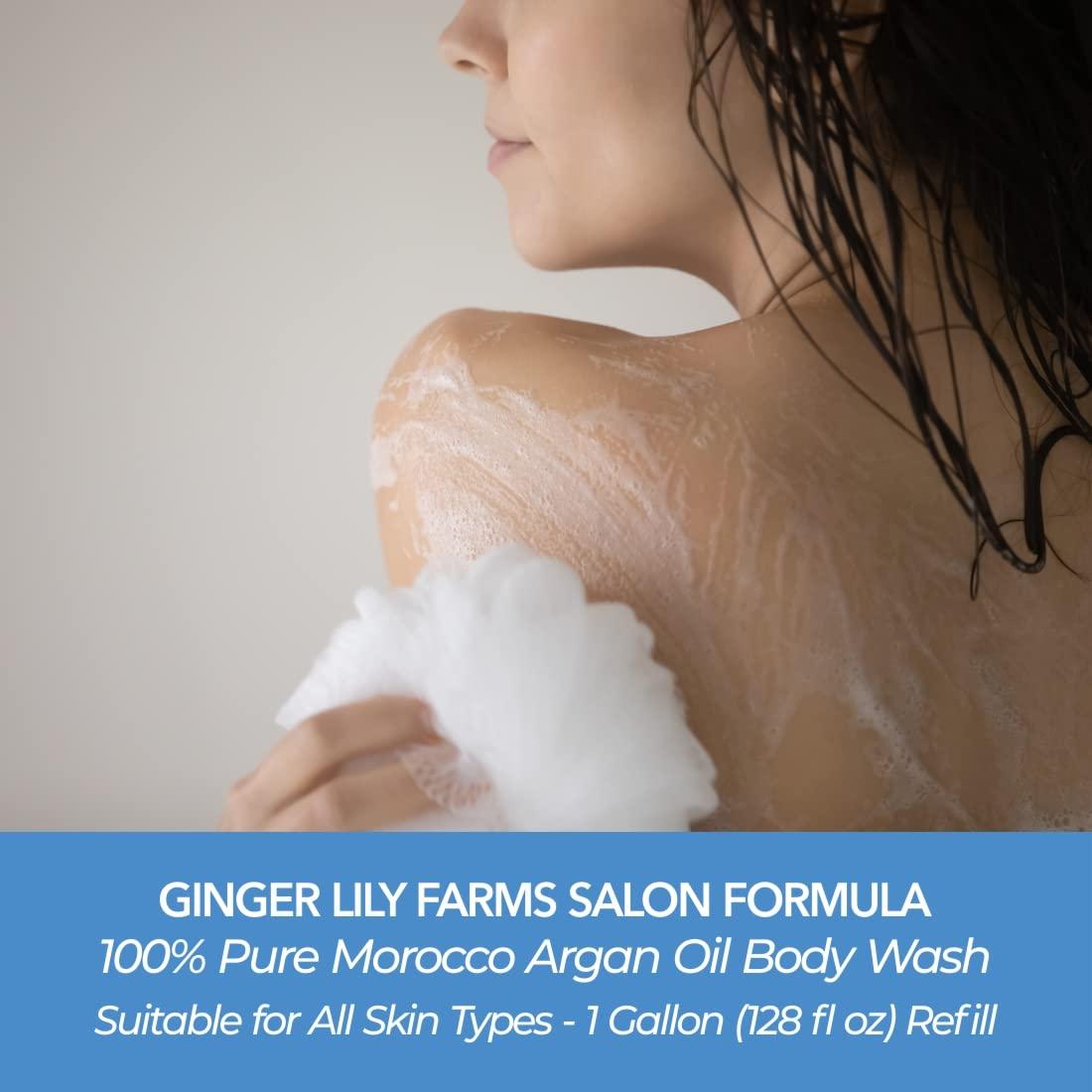 image:imageGinger Lily Farms Salon Formula 100 Pure Morocco Argan Oil Body Wash for All Skin Types 100 Vegan amp CrueltyFree 1 Gallon 128 fl oz Refill128 Fl Oz Pack of 1