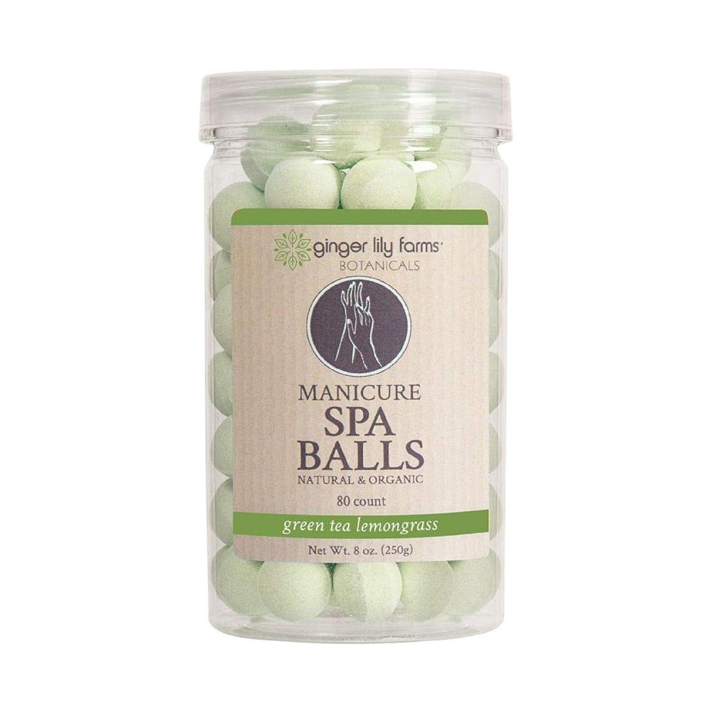 image:imageGinger Lily Farms Botanicals Manicure Spa Balls Ocean Manicure Soak Balls Replenishes Moisture Softens and Conditions Skin 8 Ounces 80CountGreen Tea Lemongrass