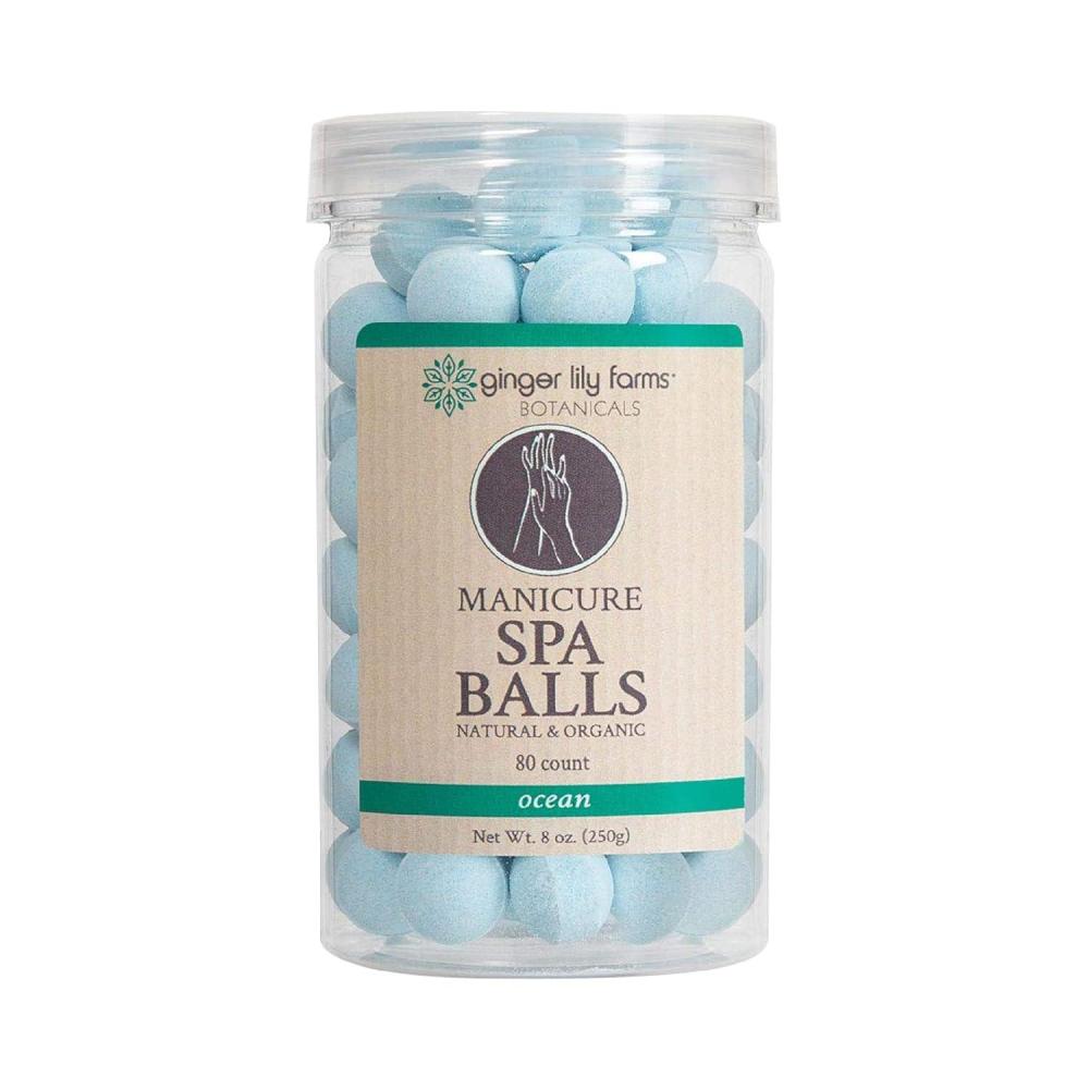 image:imageGinger Lily Farms Botanicals Manicure Spa Balls Ocean Manicure Soak Balls Replenishes Moisture Softens and Conditions Skin 8 Ounces 80CountOcean