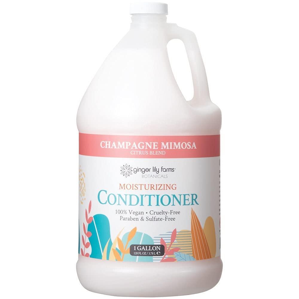 image:imageGinger Lily Farms Botanicals Moisturizing Conditioner for Dry Hair Island Tranquility 100 Vegan amp CrueltyFree Green Tea Lemongrass Scent 1 Gallon Refill Pack of 4Champagne Mimosa