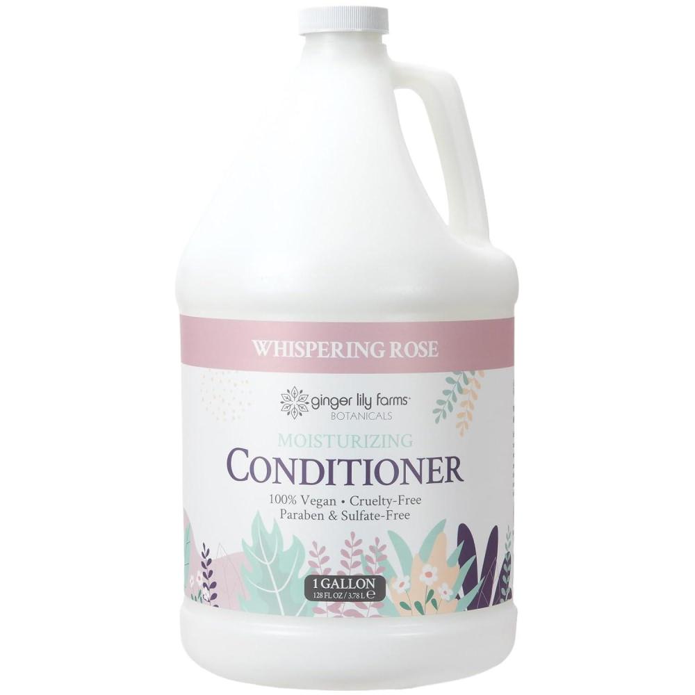image:imageGinger Lily Farms Botanicals Moisturizing Conditioner for Dry Hair Island Tranquility 100 Vegan amp CrueltyFree Green Tea Lemongrass Scent 1 Gallon Refill Pack of 4Whispering Rose