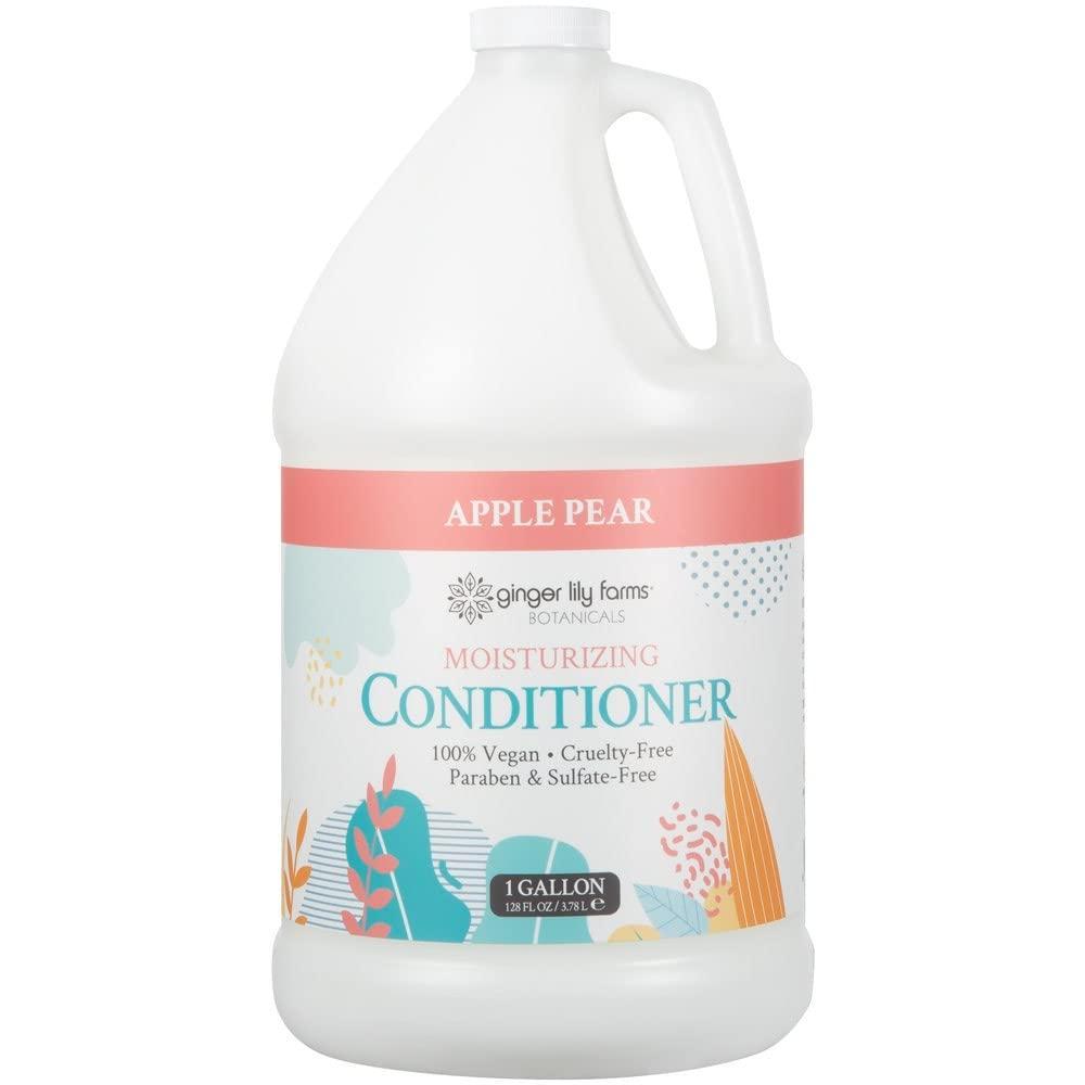 image:imageGinger Lily Farms Botanicals Moisturizing Conditioner for Dry Hair Island Tranquility 100 Vegan amp CrueltyFree Green Tea Lemongrass Scent 1 Gallon Refill Pack of 4Apple Pear
