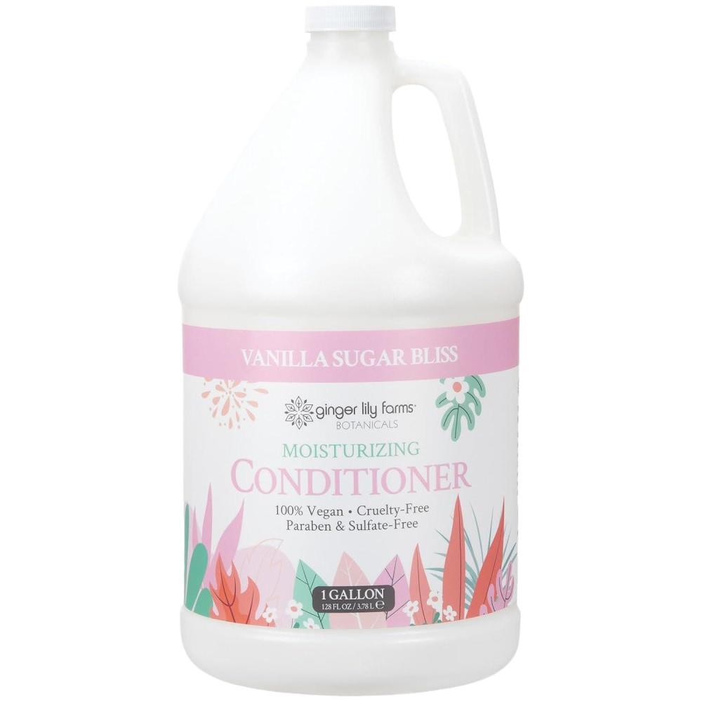 image:imageGinger Lily Farms Botanicals Moisturizing Conditioner for Dry Hair Island Tranquility 100 Vegan amp CrueltyFree Green Tea Lemongrass Scent 1 Gallon Refill Pack of 4Vanilla Sugar Bliss