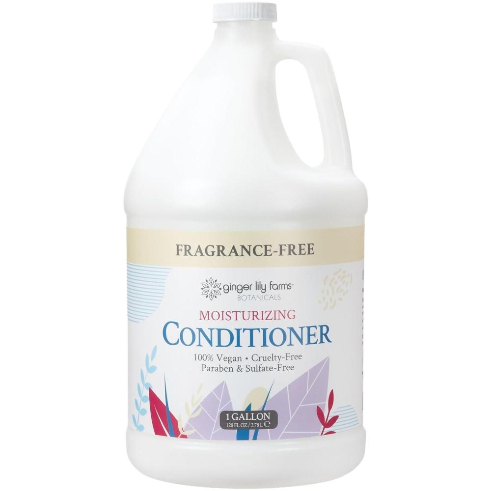 image:imageGinger Lily Farms Botanicals Moisturizing Conditioner for Dry Hair Island Tranquility 100 Vegan amp CrueltyFree Green Tea Lemongrass Scent 1 Gallon Refill Pack of 4Fragrance Free
