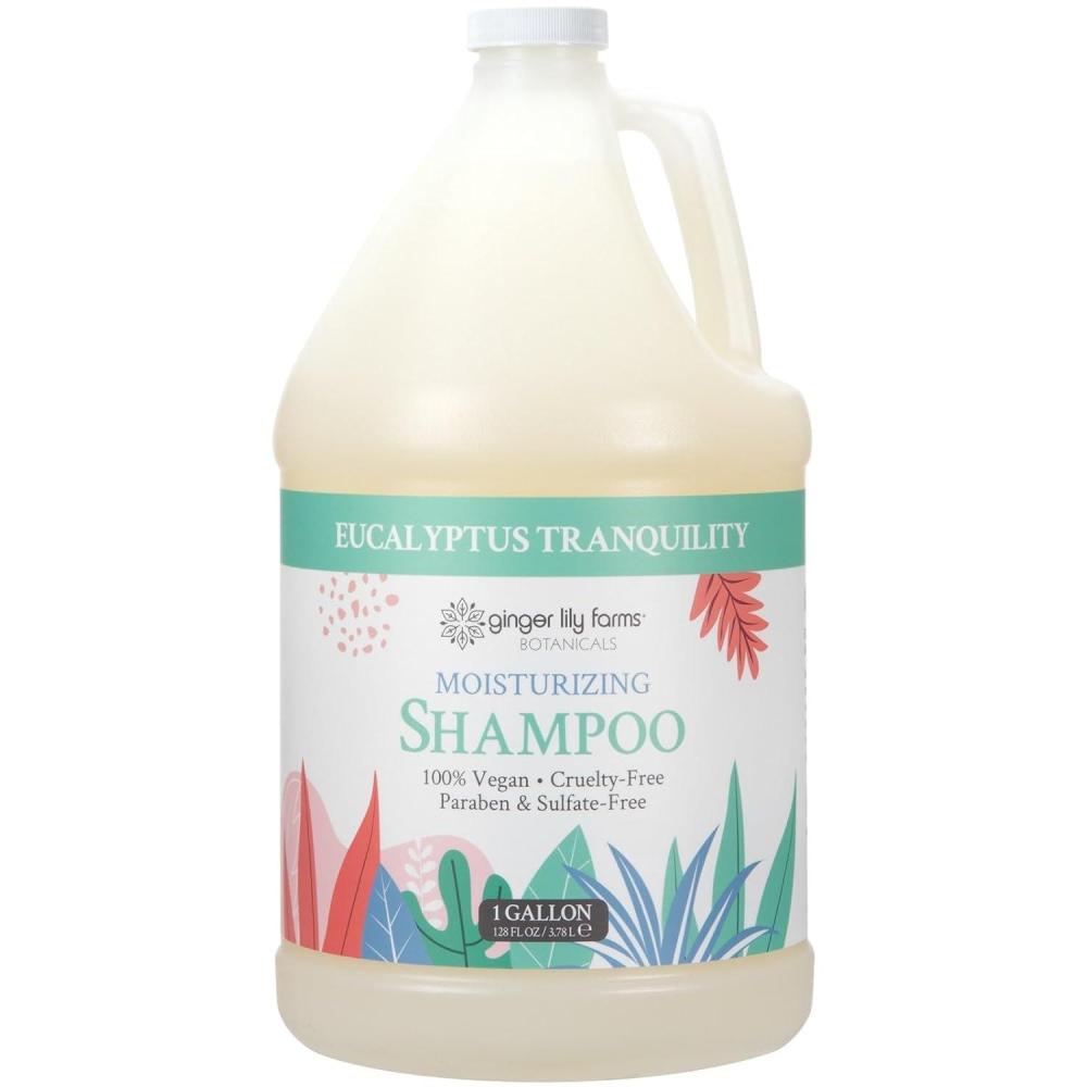 image:imageGinger Lily Farms Botanicals Moisturizing Shampoo for All Hair Types Coco Mango 100 Vegan amp CrueltyFree Coconut Mango Scent 1 Gallon 128 fl oz RefillEucalyptus Tranquility