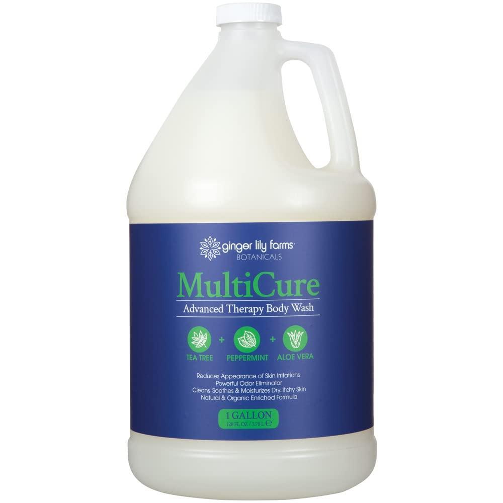 image:imageGinger Lily Farms Botanicals MultiCure Advanced Therapy Body Wash with Tea Tree Oil Peppermint and Aloe Vera 100 Vegan amp CrueltyFree 1 Gallon 128 fl oz Refill128 Ounce Pack of 1
