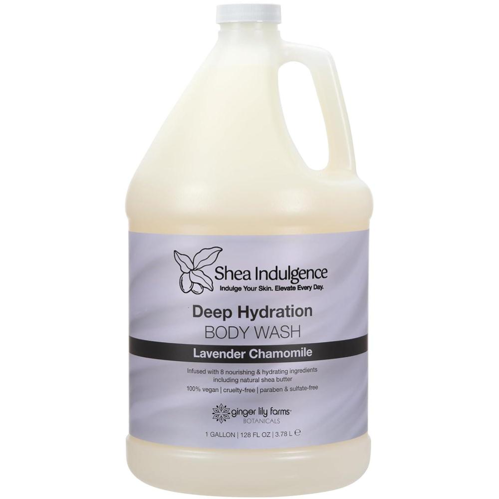 image:imageGinger Lily Farms Botanicals Shea Indulgence Deep Hydration Body Wash 100 Vegan amp CrueltyFree FragranceFree 1 Gallon 128 fl oz RefillLavender Chamomile