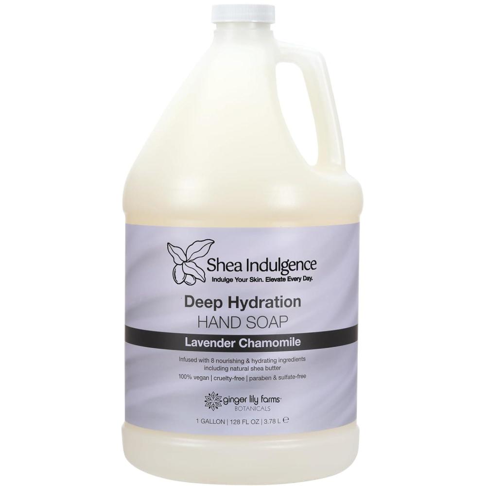 image:imageGinger Lily Farms Botanicals Shea Indulgence Deep Hydration Liquid Hand Soap Refill 100 Vegan amp CrueltyFree Vanilla Sugar Bliss Scent 1 Gallon 128 fl ozLavender Chamomile