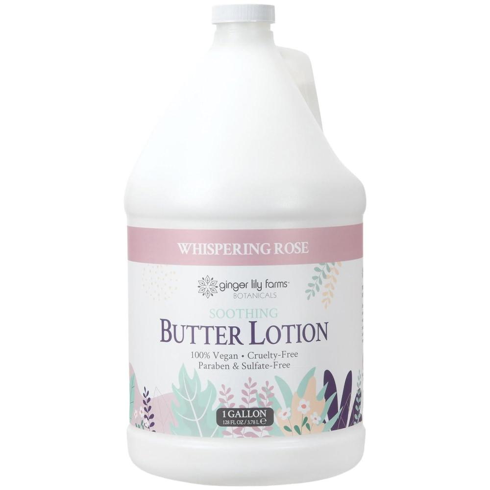 image:imageGinger Lily Farms Botanicals Soothing Butter Lotion for Dry Sensitive Skin 100 Vegan amp CrueltyFree Fragrance Free 1 Gallon 128 fl oz Refill pack of 1Whispering Rose