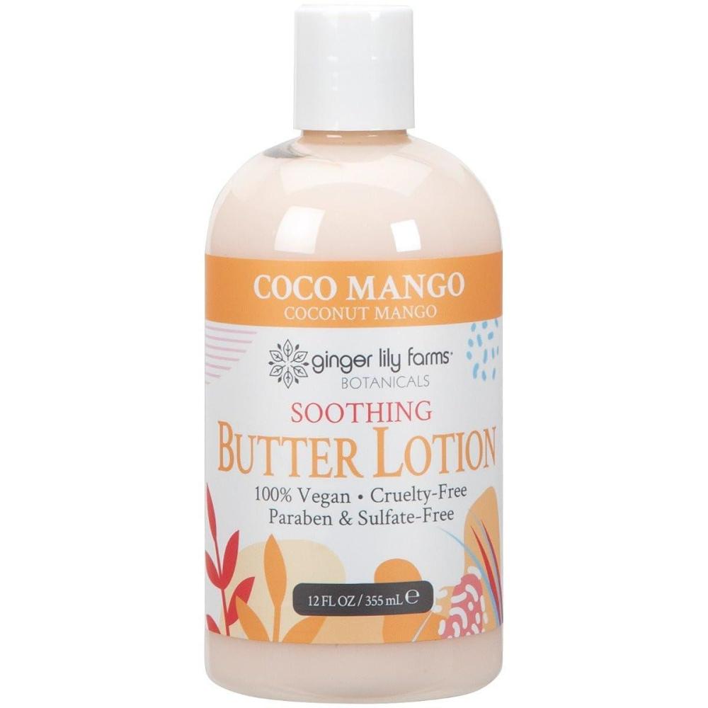 image:imageGinger Lily Farms Botanicals Soothing Butter Lotion for Dry Sensitive Skin 100 Vegan amp CrueltyFree Fragrance Free 1 Gallon 128 fl oz Refill pack of 1Coco Mango