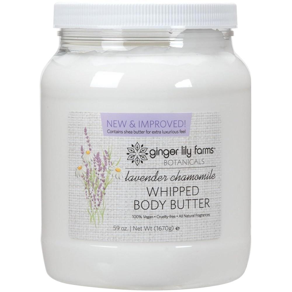 image:imageGinger Lily Farms Botanicals Whipped Body Butter for Dry Skin UltraHydrating 100 Vegan amp CrueltyFree Lavender Chamomile 59 OuncesLavender Chamomile
