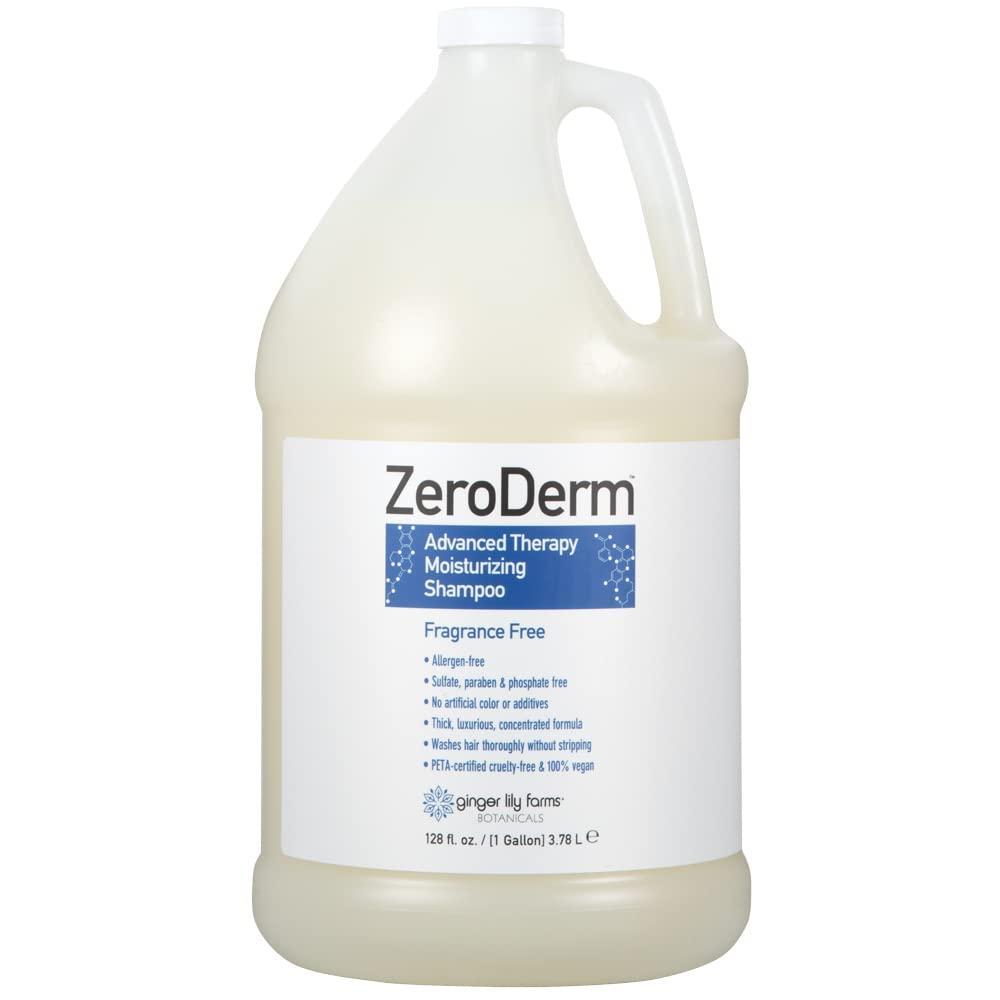 image:imageGinger Lily Farms Botanicals ZeroDerm Advanced Therapy Moisturizing Shampoo for All Hair Types 100 Vegan amp CrueltyFree Fragrance Free 1 Gallon Refill Pack of 4128 Fl Oz Pack of 1