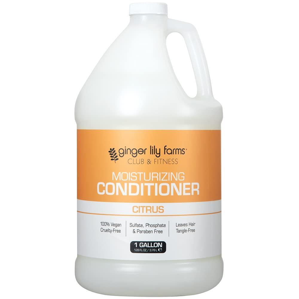 image:imageGinger Lily Farms Club amp Fitness Moisturizing Conditioner for Dry Hair 100 Vegan amp CrueltyFree Aloe Vera Scent 1 Gallon 128 fl oz Refill whiteCitrus