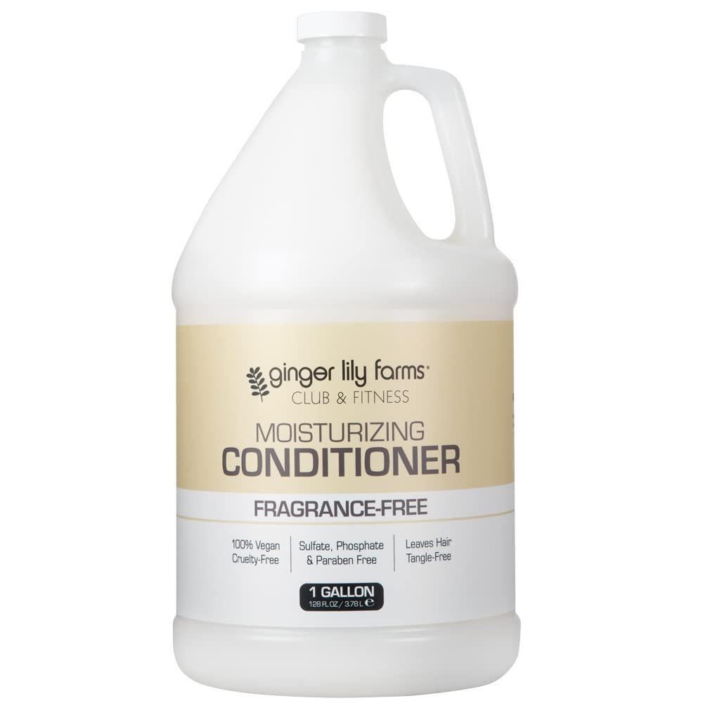 image:imageGinger Lily Farms Club amp Fitness Moisturizing Conditioner for Dry Hair 100 Vegan amp CrueltyFree Aloe Vera Scent 1 Gallon 128 fl oz Refill whiteFragrance Free