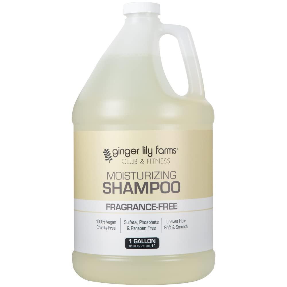 image:imageGinger Lily Farms Club amp Fitness Moisturizing Shampoo for All Hair Types 100 Vegan amp CrueltyFree Aloe Vera Scent 1 Gallon Refill Pack of 4Fragrance Free