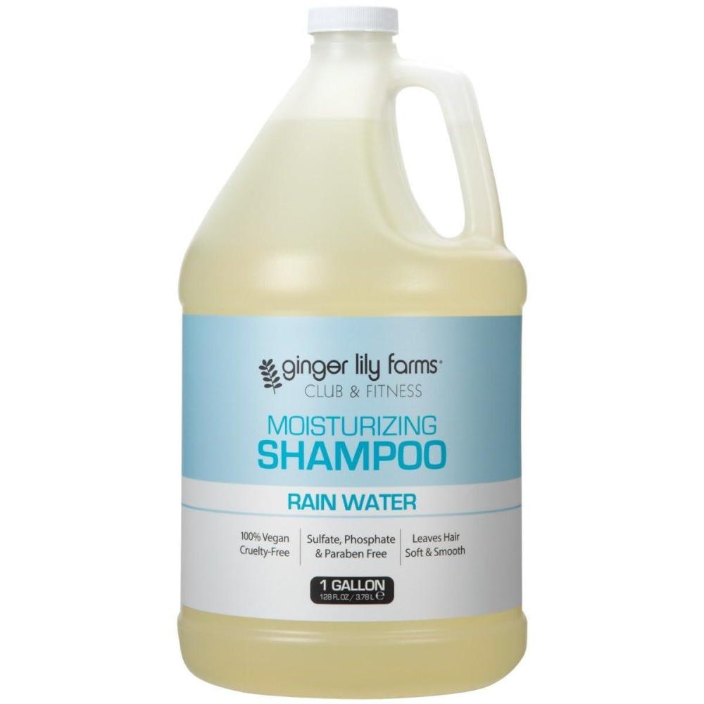 image:imageGinger Lily Farms Club amp Fitness Moisturizing Shampoo for All Hair Types 100 Vegan amp CrueltyFree Aloe Vera Scent 1 Gallon Refill Pack of 4Rain Water