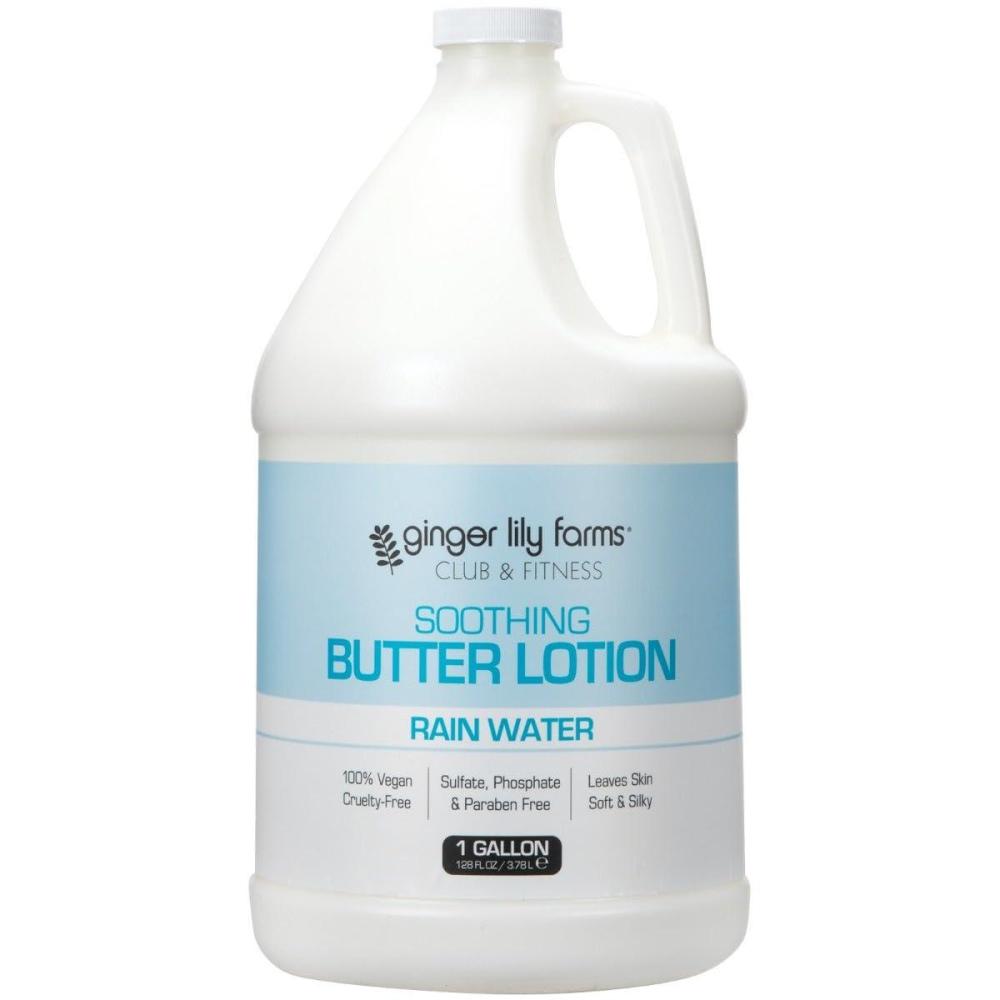 image:imageGinger Lily Farms Club amp Fitness Soothing Butter Lotion for Dry Skin 100 Vegan amp CrueltyFree Ocean Breeze Scent 1 Gallon 128 fl oz RefillRain Water