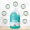 Ginger Lily Farms Club & Fitness Moisturizing Shampoo for All Hair Types, 100% Vegan & Cruelty-Free, Aloe Vera Scent, 1 Gallon Refill (Pack of 4)(Ocean Breeze)