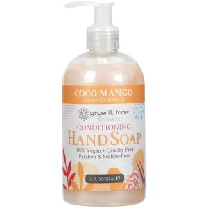 Ginger Lily Farms Botanicals All-Purpose Liquid Hand Soap, 100% Vegan & Cruelty-Free, Fragrance-Free, 12 fl oz (Pack of 6)(Coco Mango)