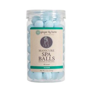 Ginger Lily Farms Botanicals Manicure Spa Balls Ocean, Manicure Soak Balls Replenishes Moisture, Softens and Conditions Skin, 8 Ounces, 80-Count(Ocean)
